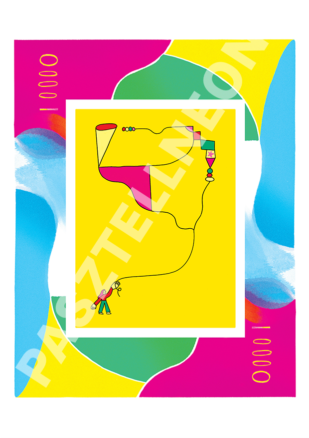 Pasztelneon kiddo print